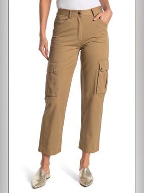 Maje Pelpha tank khaki cargo mid rise cropped pants 38 / 6 NWT